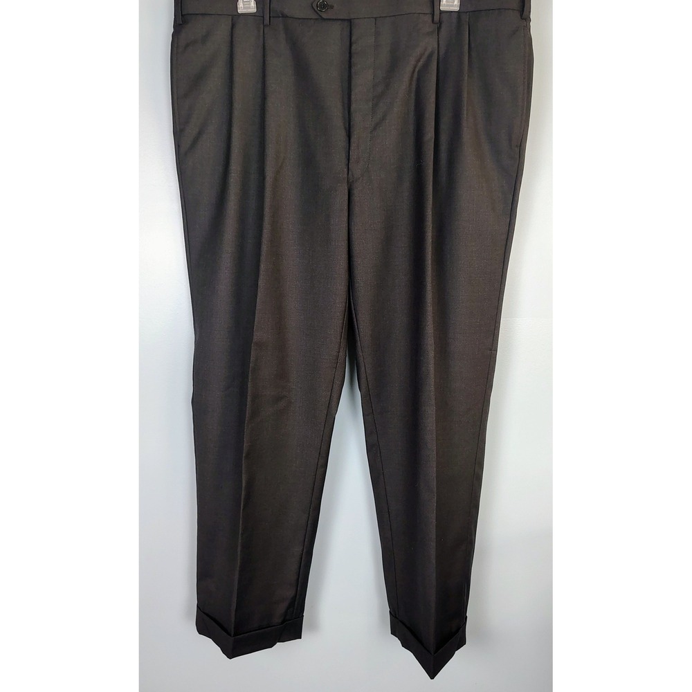 Jos A Bank Signature Gold Mens 48L Suit Charcoal Grey 100% Wool Gordon 2-Piece - Picture 9 of 14